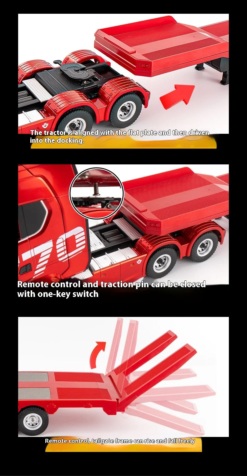 Novo Scania Controle Remoto Caminhão Pesado Reboque Modelo Carro de Tração Avançado Brinquedo de Alta Qualidade