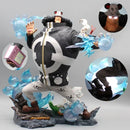 Figuras de ação de anime ONE PIECE Bartholemew Kuma One Piece PX-0 com LED que muda de mãos, coleção de modelos de PVC