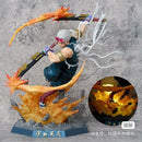 Action Figures de pvc demon slayer up uzui tengen kimetsu no yaiba, com luz led