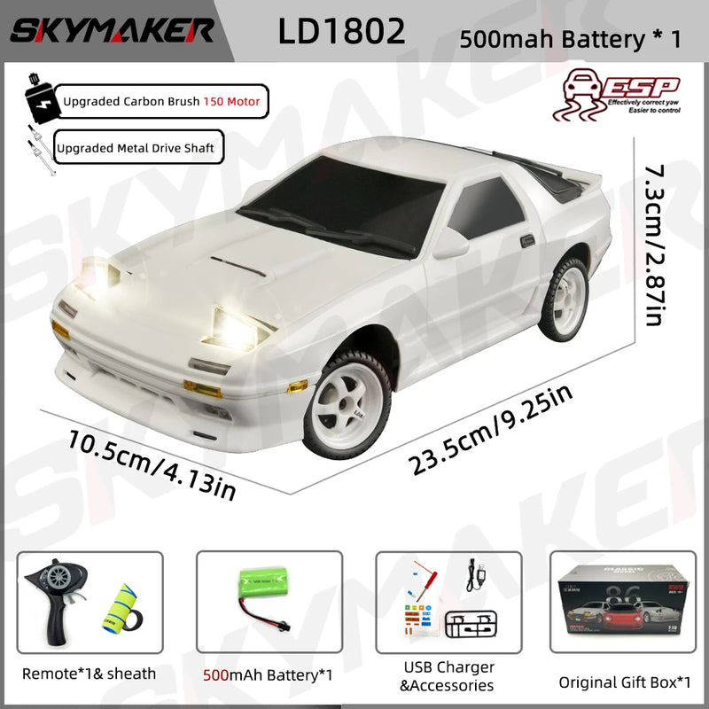 Controle Remoto ESP Giroscópio LED Mini RC Racing