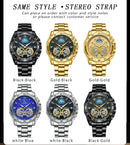 Relógios masculinos de quartzo de luxo Binbond, relógio de pulso à prova d'água