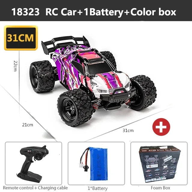 Carro de controle remoto 2,4 GHz RC carro todo-terreno 45 km/h 1:18 Caminhão off-road