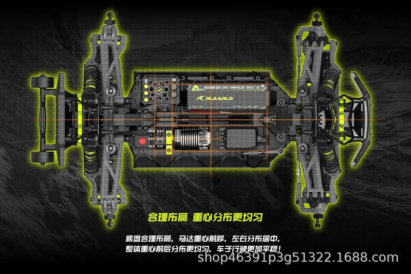Carro de corrida de controle remoto atualizado 4WD Off-road
