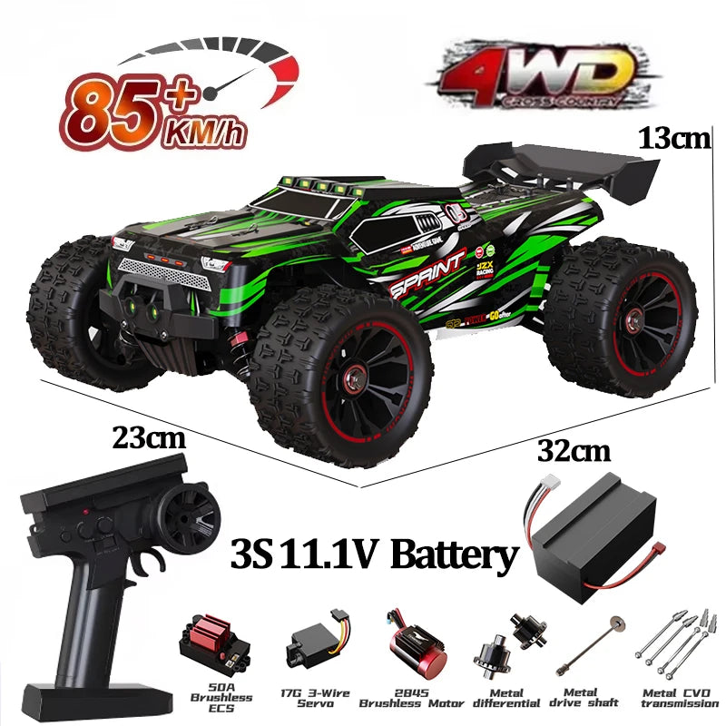85 km/h carro de controle remoto de alta velocidade off-road drift 1:16 carro de corrida profissional 50 km/h