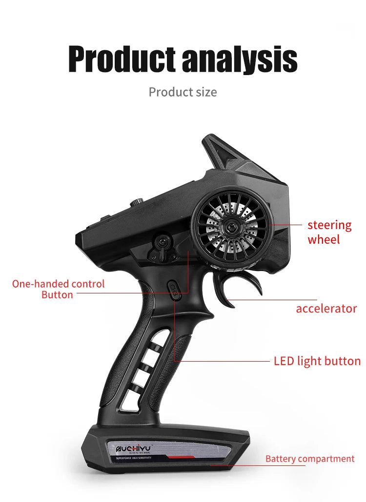 Carro com controle remoto LED Carros de alta velocidade Drift Monster Truck