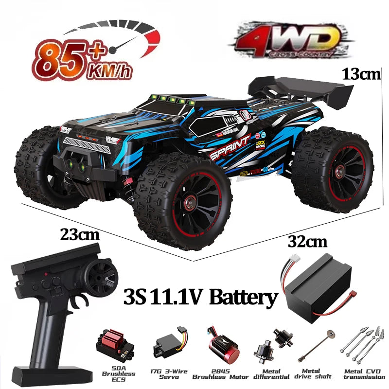 85 km/h carro de controle remoto de alta velocidade off-road drift 1:16 carro de corrida profissional 50 km/h