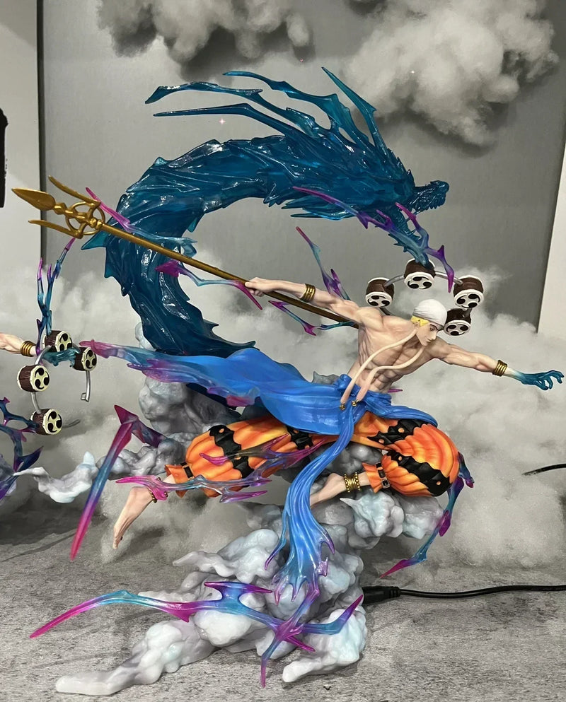 Action Figures 30cm One Piece Thor Enel GK, estátua de mangá