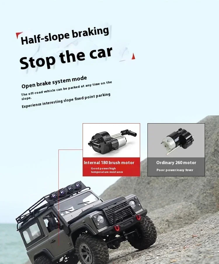 Carro de controle remoto de escalada real com câmera Rc Car Off Road 4x4 Land Rover Defender D90 Modelo Rc Veículo Off-Road