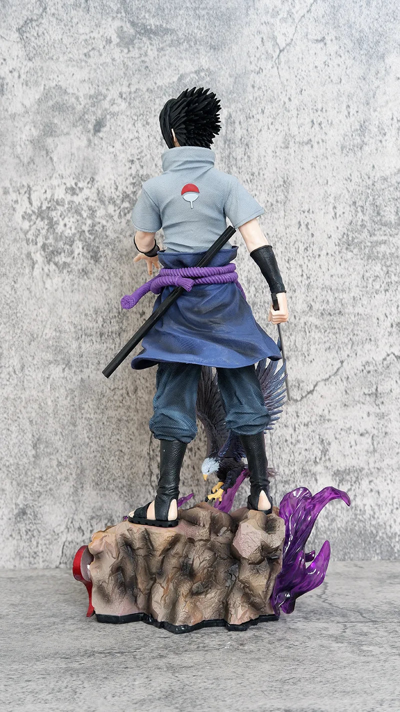 Action Figure Naruto Shippuden de 38 cm Naruto Uzumaki Uchiha Sasuke em PVC
