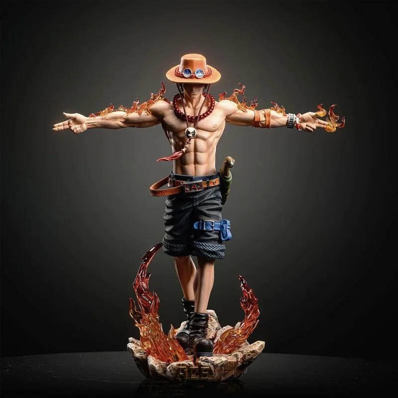 Action Figures Ace Portgas D Ace de 28 cm, modelo colecionável