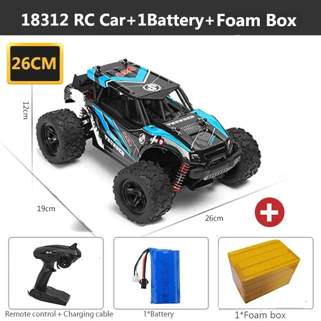 Carro de controle remoto 2,4 GHz RC carro todo-terreno 45 km/h 1:18 Caminhão off-road