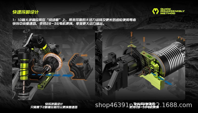 Carro de corrida de controle remoto atualizado 4WD Off-road