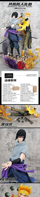Action Figure Naruto Shippuden de 38 cm Naruto Uzumaki Uchiha Sasuke em PVC