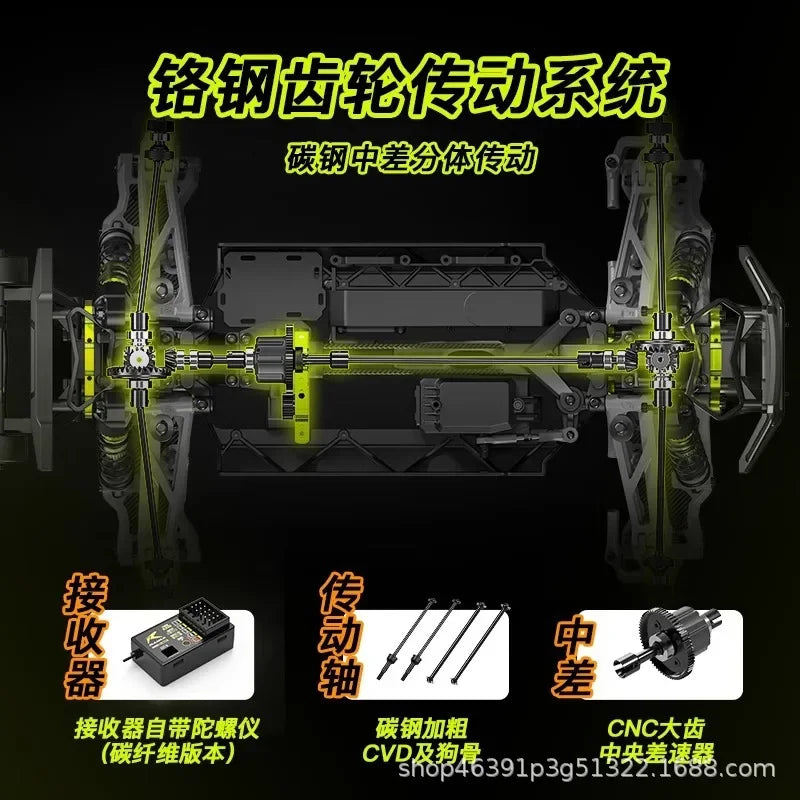 Carro de corrida de controle remoto atualizado 4WD Off-road