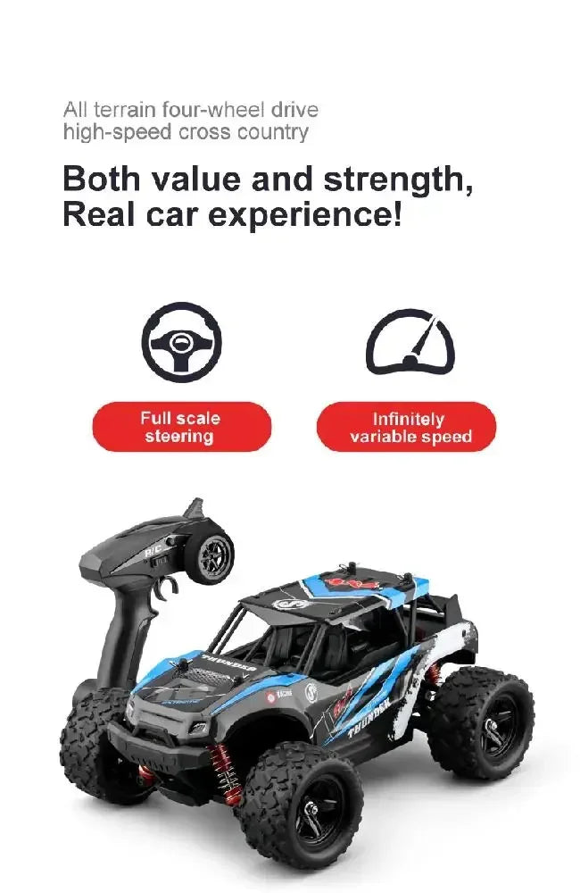 Carro de controle remoto 2,4 GHz RC carro todo-terreno 45 km/h 1:18 Caminhão off-road