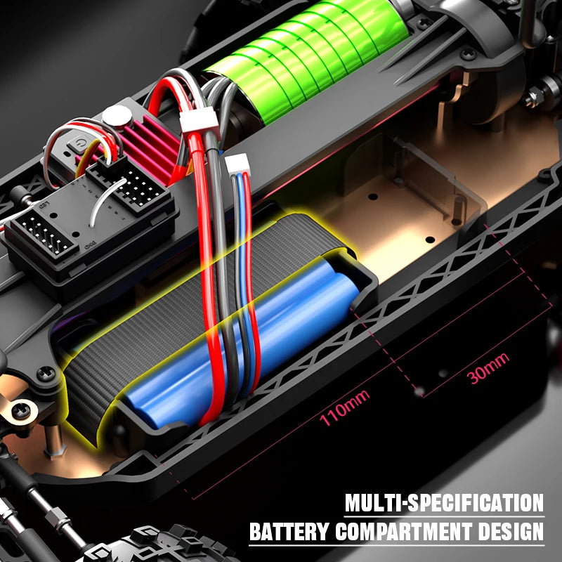 Carro de controle remoto 4x4 Super Brushless  Carro Off-Road de Alta Velocidade