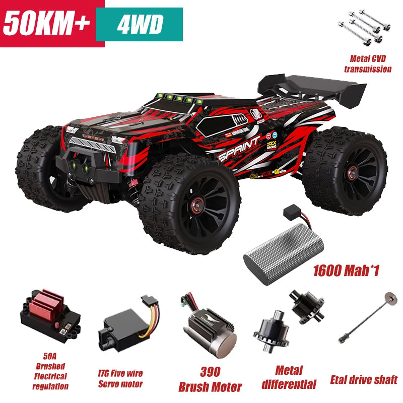 85 km/h carro de controle remoto de alta velocidade sem escova 4x4 off-road drift carro de corrida profissional