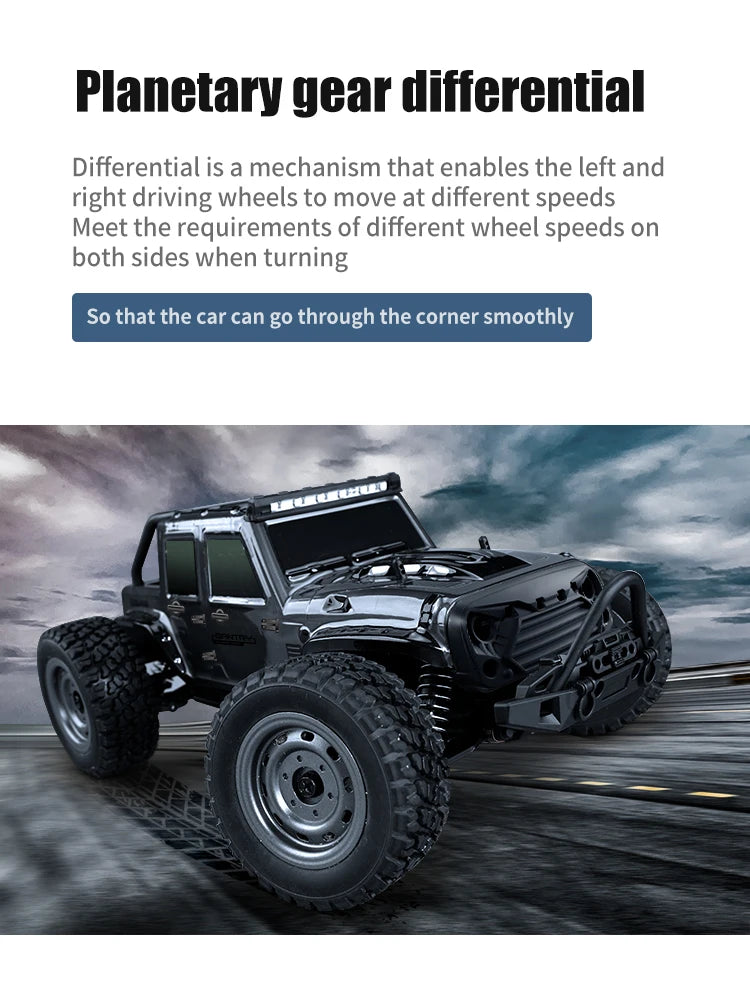 Carro com controle remoto LED Carros de alta velocidade Drift Monster Truck