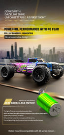 Carro de controle remoto 4x4 Super Brushless  Carro Off-Road de Alta Velocidade