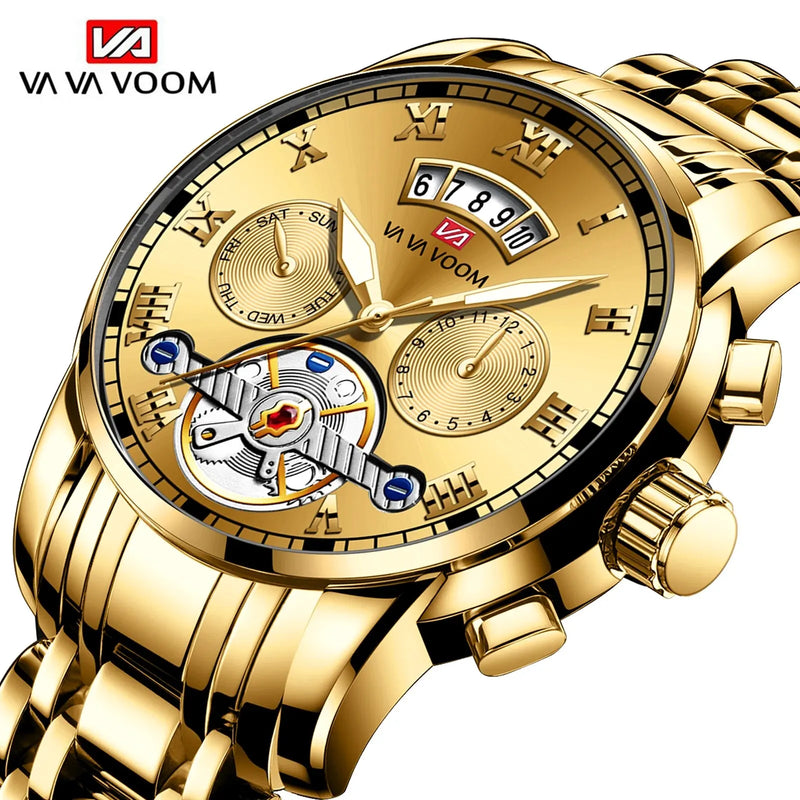Relógio Masculino Top Luxo Aço Inoxidável Casual