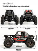 1/24  Motor Brushless/Escova 4WD Off-road Mini Rock Crawler Escalada Veículo