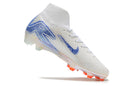 Chuteira Nike Air Zoom Mercurial Superfly 10 Elite Campo - Branco/Azul