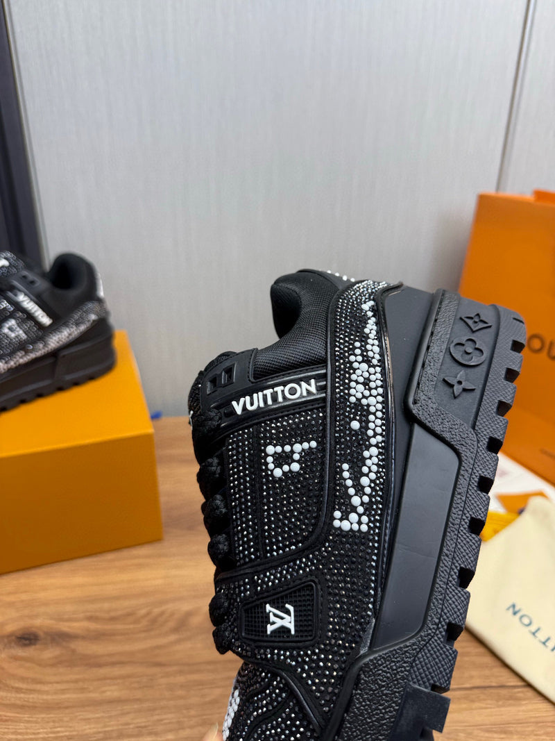 Louis Vuitton Black Crystal 'LV Trainer Maxi'