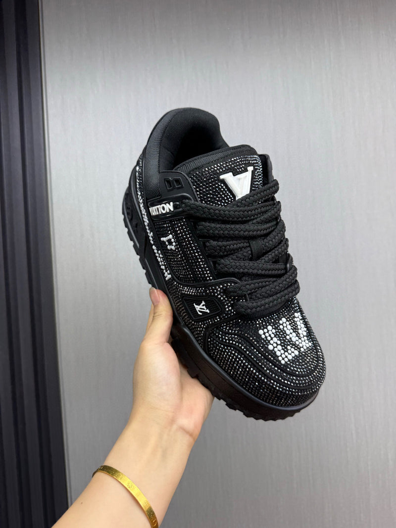 Louis Vuitton Black Crystal 'LV Trainer Maxi'