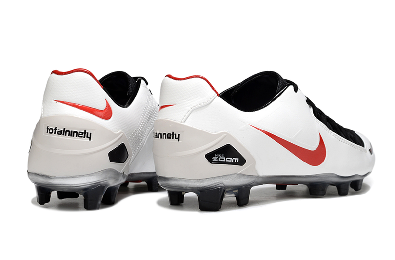 Chuteira Nike Total 90 Laser Elite FG - Branco/Vermelho