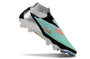 Chuteira Campo Nike Phantom 6 DF Elite Azul Claro e Prata