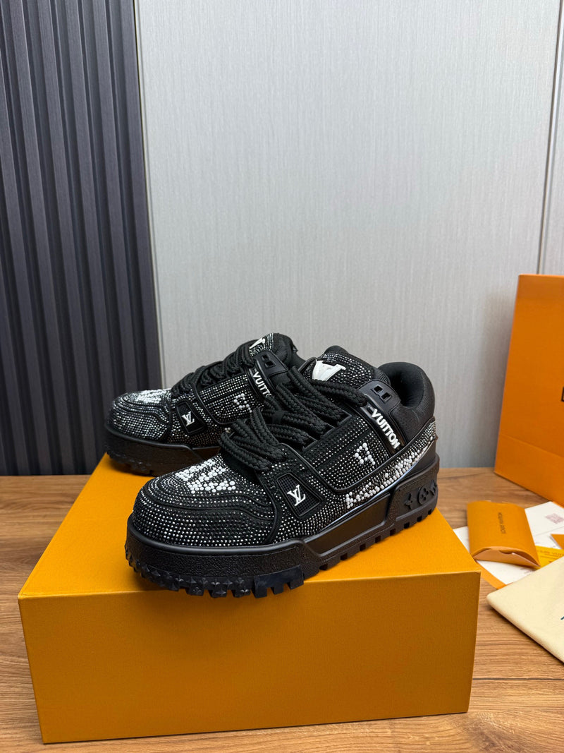 Louis Vuitton Black Crystal 'LV Trainer Maxi'