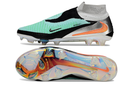 Chuteira Campo Nike Phantom 6 DF Elite Azul Claro e Prata