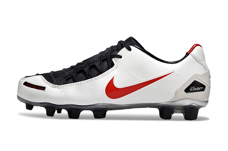 Chuteira Nike Total 90 Laser Elite FG - Branco/Vermelho