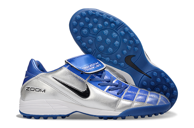 Chuteiras de futebol Nike Air Zoom Total 90 III TF - cinza/azul