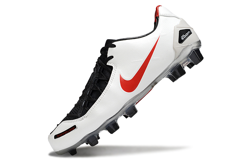 Chuteira Nike Total 90 Laser Elite FG - Branco/Vermelho