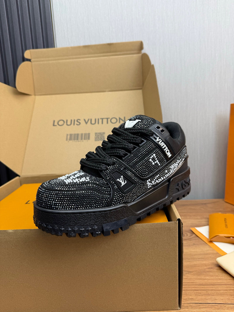 Louis Vuitton Black Crystal 'LV Trainer Maxi'