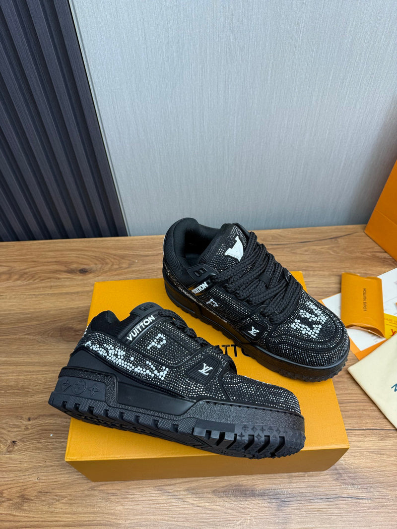 Louis Vuitton Black Crystal 'LV Trainer Maxi'