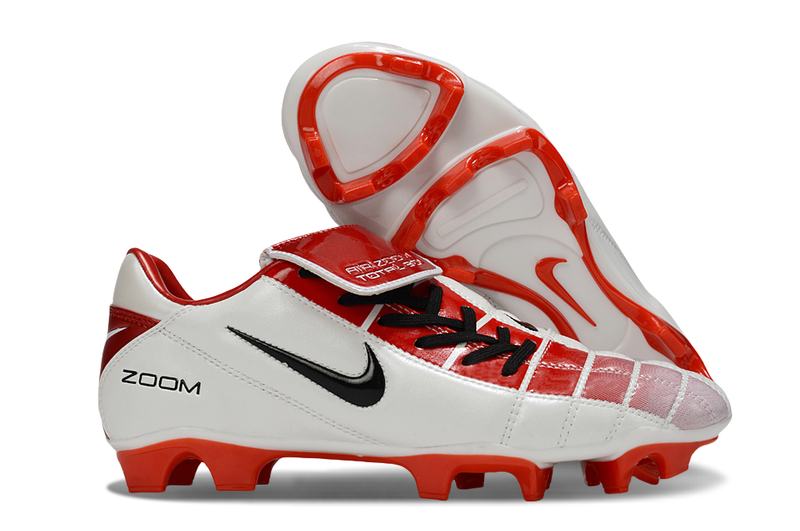 Chuteira Nike Air Zoom Total 90 III FG - Branca/Vermelha