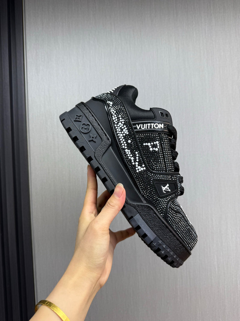 Louis Vuitton Black Crystal 'LV Trainer Maxi'