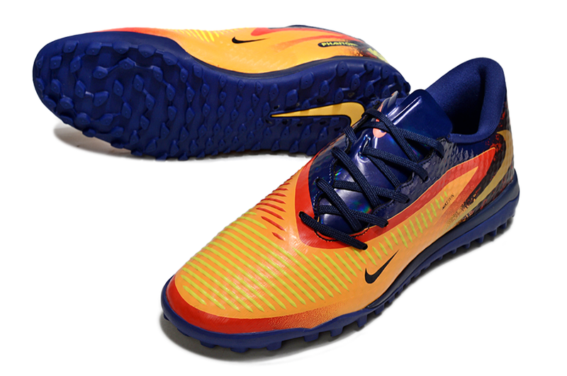 Chuteira Nike Phantom ReactX 6 Pro Society - Laranja/Azul