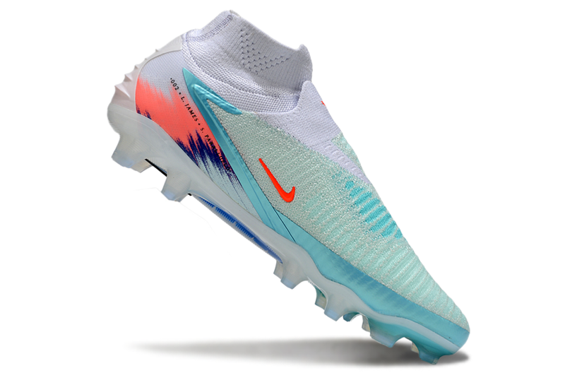 Nike Phantom 6 High Elite FG para Campo Firme nas cores Jade/Branco/Vermelho