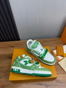 Louis Vuitton Trainer Velcro Green Monogram Denim