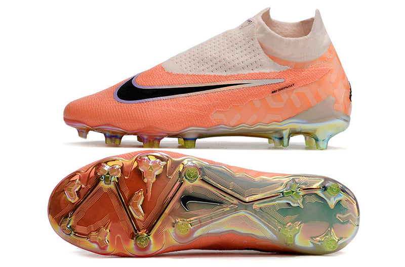 Chuteiras de Futebol Nike Phantom GX Elite FG - Laranja/Preto/Prata