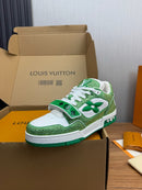 Louis Vuitton Trainer Velcro Green Monogram Denim