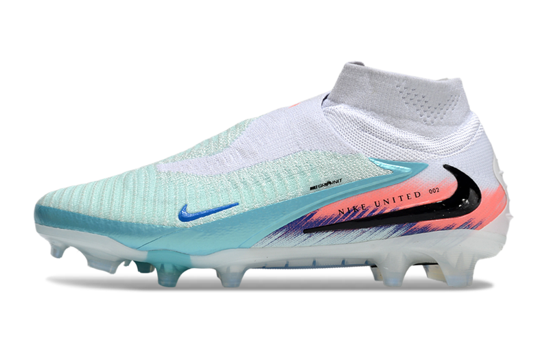 Nike Phantom 6 High Elite FG para Campo Firme nas cores Jade/Branco/Vermelho