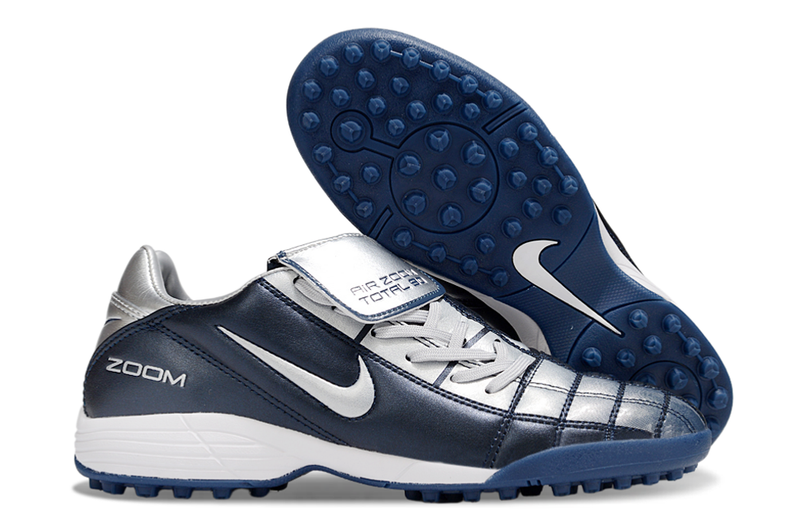 Chuteira Nike Total 90 - Prata/Azul