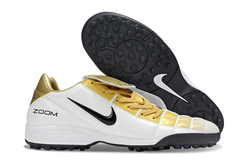 Chuteira Nike Total 90 - Branco/Dourado