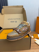 Tênis Louis Vuitton LV Trainer - Marron / Dourado