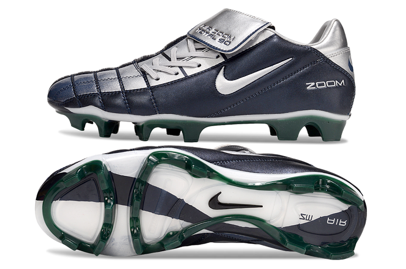 Chuteira Nike Total 90 - Prata/Azul