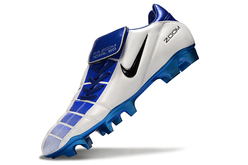 Chuteira Nike Air Zoom Total 90 III FG - Branca/Azul
